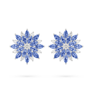 DAHLIA SAPPHIRE & DIAMOND EARRINGS