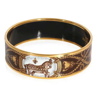 HERMES PLATED ENAMEL GRAND APPARAT BANGLE