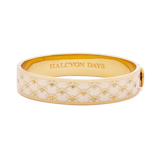 BEE SPARKLE TRELLIS CREAM BANGLE