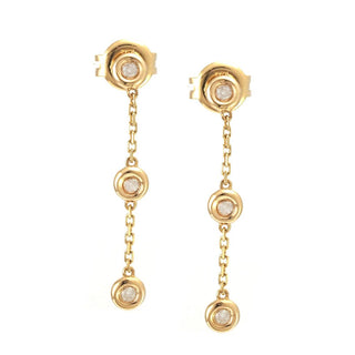 Dangle Bezel Earrings