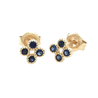 SAPPHIRE CLOVER EARRINGS