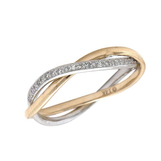 Two-tone Twisted Ring