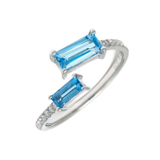 Blue Topaz Bypass Ring