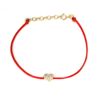 Red Cord Heart Bracelet