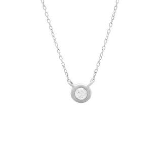 Single Diamond Station Necklace