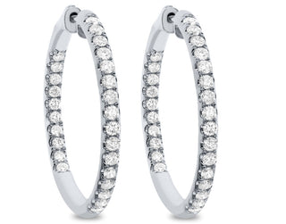 Large Inside & Out Diamond Hoops