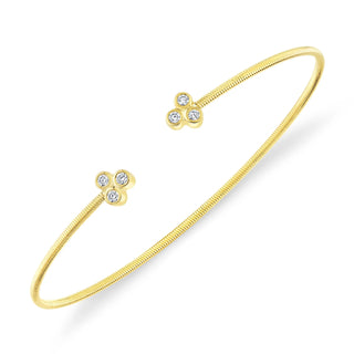 TREFOIL BEZEL BANGLE