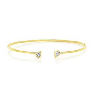 PEAR BEZEL BANGLE