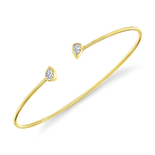 PEAR BEZEL BANGLE