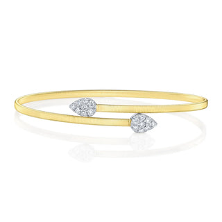 PAVE TEARDROP BYPASS BANGLE