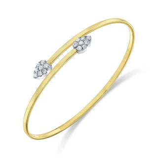 PAVE TEARDROP BYPASS BANGLE