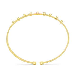 TWO-ROW BEZEL DIAMOND BANGLE