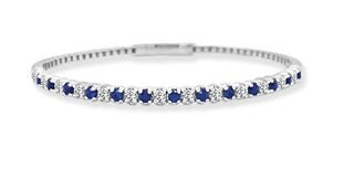 Flexible Sapphire & Diamond Bangle
