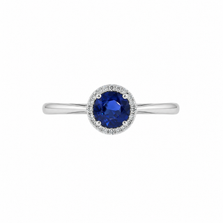 CEYLON SAPPHIRE HALO RING