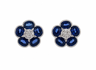 SAPPHIRE FLOWER EARRINGS