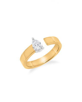 Pear Open Front Ring