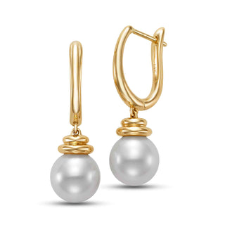 Pearl Drop Hoops