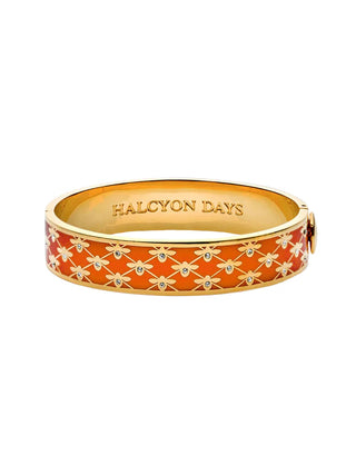 BEE SPARKLE TRELLIS ORANGE BANGLE