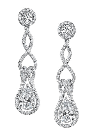 MIXED CUT DIAMOND DROP EARRINGS