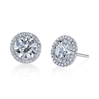 DIAMOND HALO EARRINGS