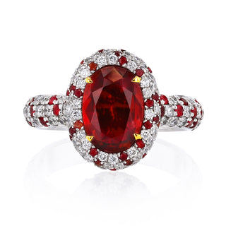 OVAL RUBY AND DIAMOND RING