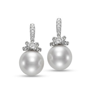 PEARL AND DIAMOND EARRINGS