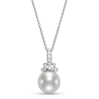 PEARL AND DIAMOND NECKLACE