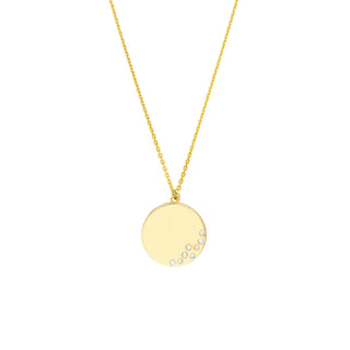 Diamond Cluster Disc Pendant