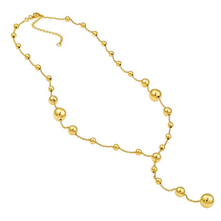 Graduated Bead Lariat Necklace