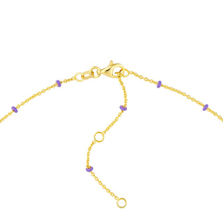 Lilac Enamel Bead Chain