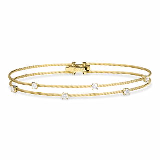 Double Unity Bracelet With 6 Diamonds