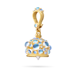 Moonstone Meditation Bell With Diamonds