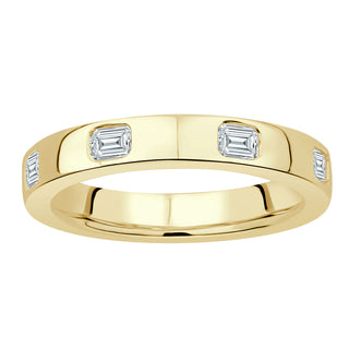 Inlay Emerald Cut Diamond Ring