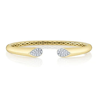 Open Diamond Edge Bangle