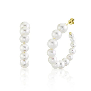 CULTURED PEARL HOOPS