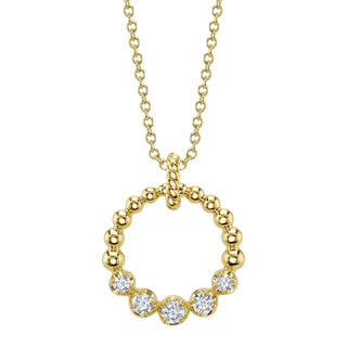 OPEN CIRCLE GRADUATED DIAMOND NECKLACE