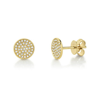 ROUND PAVE DIAMOND STUDS