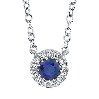 SAPPHIRE & DIAMOND CLUSTER PENDANT