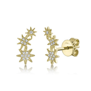 Graduated Star Earrings