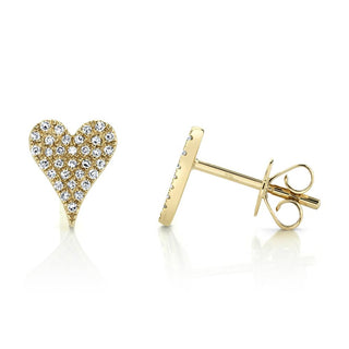 Pave Heart Studs