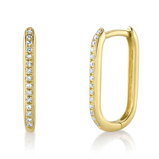 ELONGATED DIAMOND HOOPS