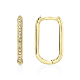 ELONGATED DIAMOND HOOPS