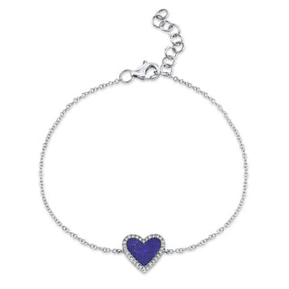 Lapis Heart Bracelet