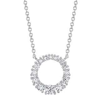 GRADUATED DIAMOND CIRCLE NECKLACE