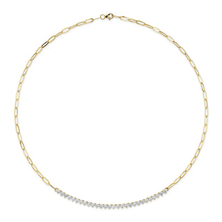 2.50CT DIAMOND PAPER CLIP LINK NECKLACE