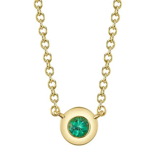 EMERALD BEZEL NECKLACE