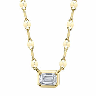 EMERALD CUT DIAMOND NECKLACE