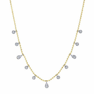 DIAMOND FACETED BALL CHAIN NECKLACE