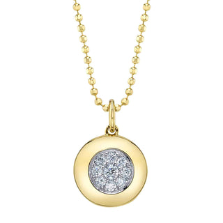 DIAMOND CIRCLE FACETED BALL CHAIN NECKLACE