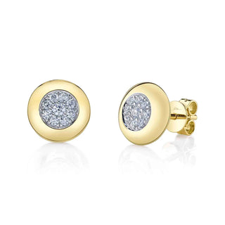 PUFFY CIRCLE STUDS